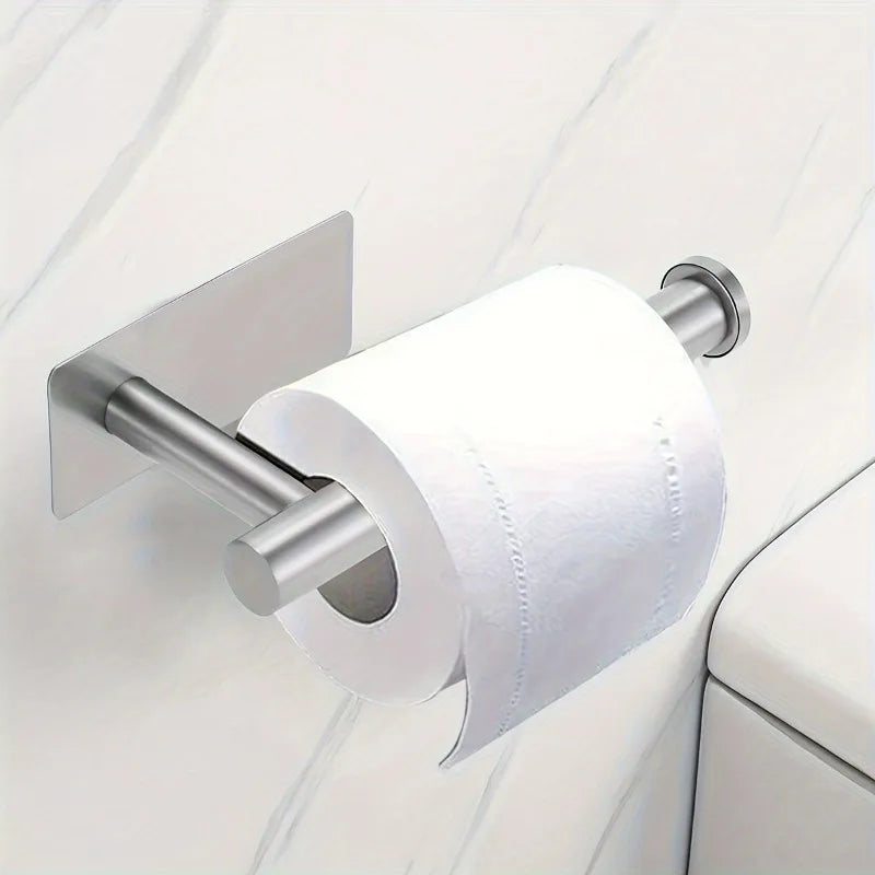 Heavy Duty Stainless Steel Toilet Paper Holder | No-Drill Mount