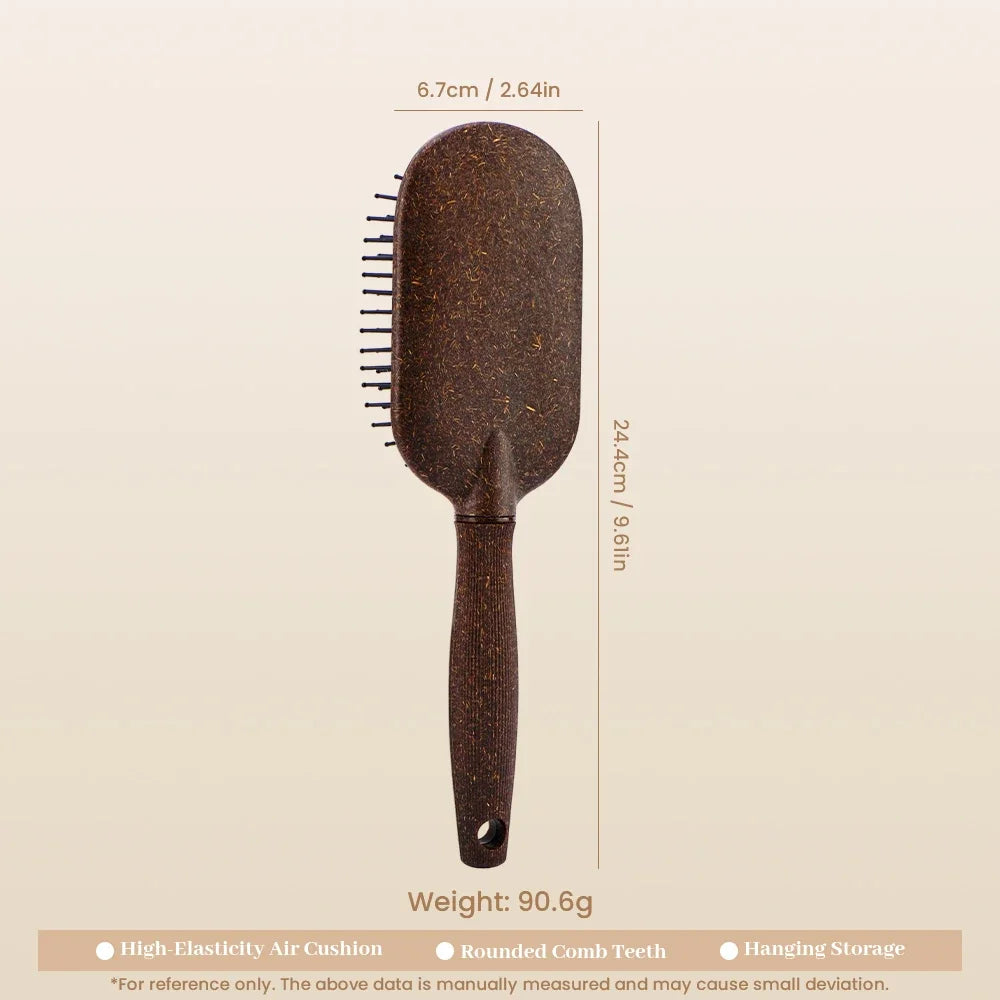 Air Cushion Massage Comb – Eco Wheat Straw, Anti-Static