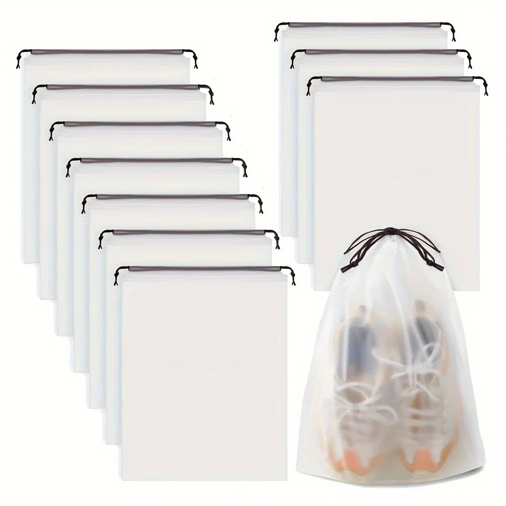 Waterproof Transparent Drawstring Storage Bags – 5/10/20 Pack