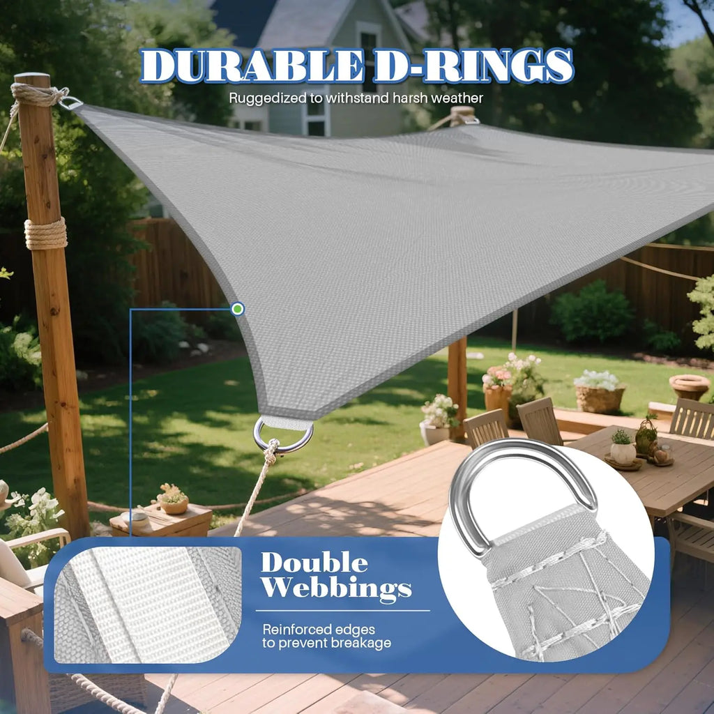 Rectangle Sun Shade Sail – 98% UV Block Waterproof Canopy