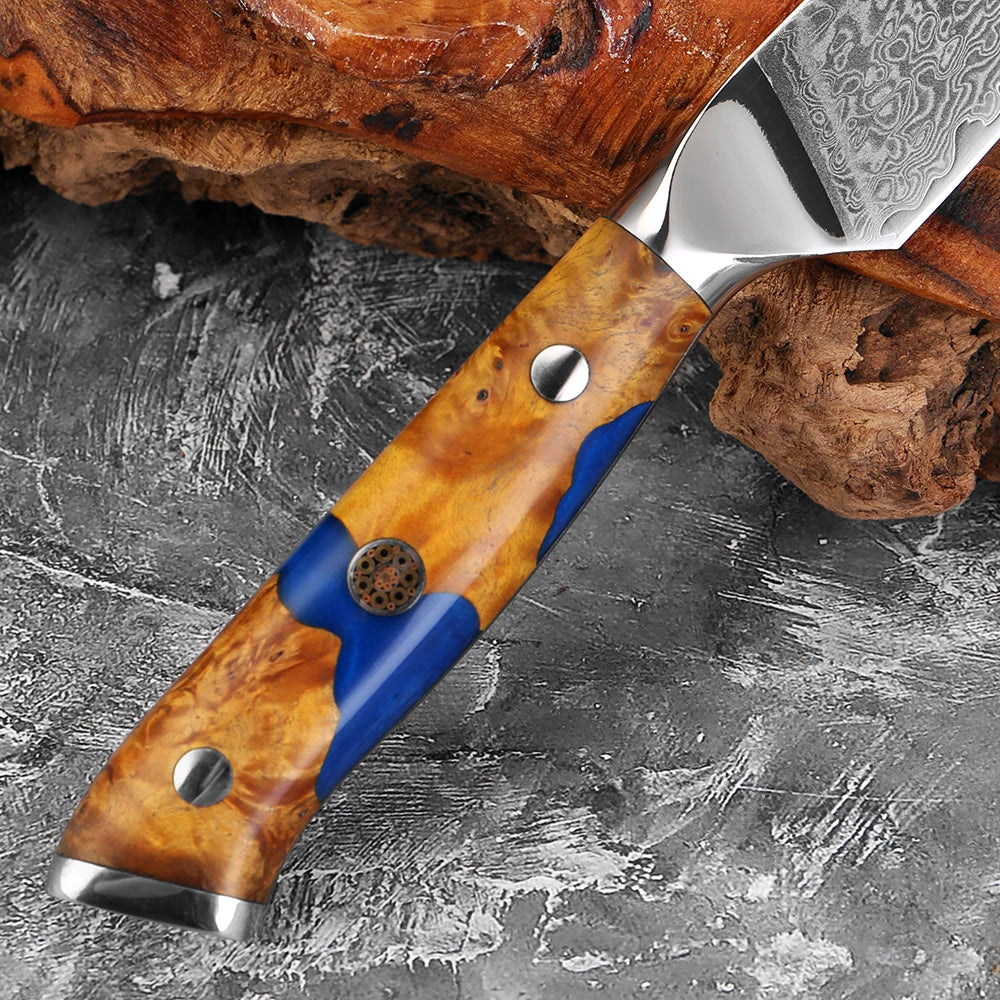 XITUO 5" Damascus Steel Japanese Petty Utility Knife | Full Tang
