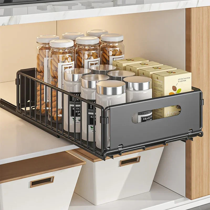 Pull Out Cabinet Organizer | Kitchen Slide-Out Storage Rack