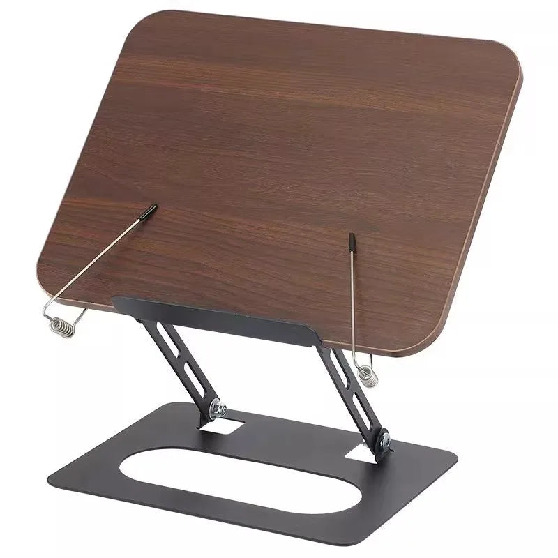 Music Stand Laptop Lifting Rotating Base Wooden Board Page Clip That