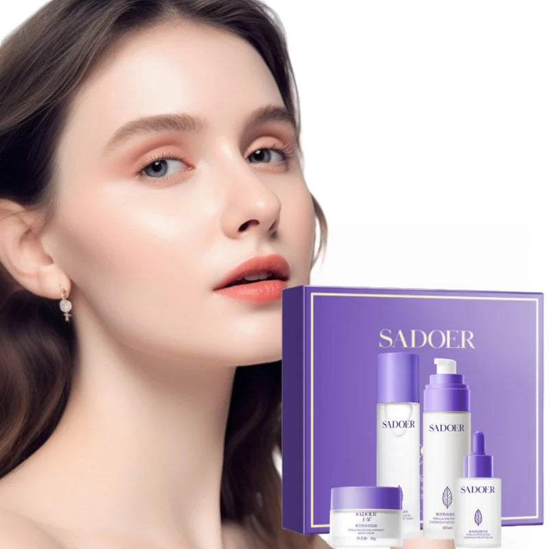 SADOER Perilla Overnight 4-Piece Skincare Set | Hydrate & Glow