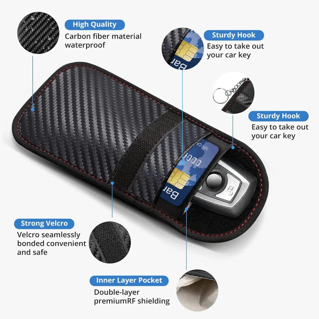 Faraday Bag Key Fob Protector – RFID Signal Blocking Pouch