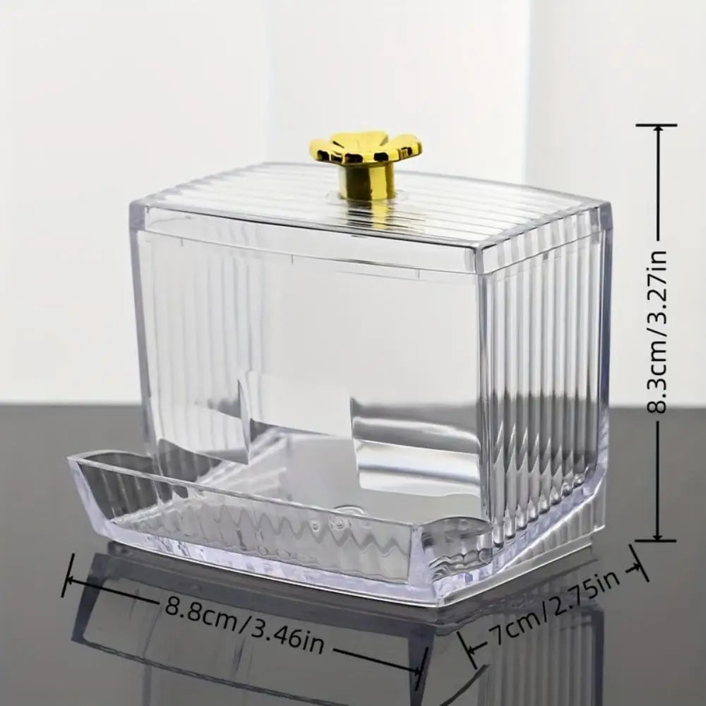 Dispenser Swab Clear Plastic Apothecary Jar Bathroom Canister Storage