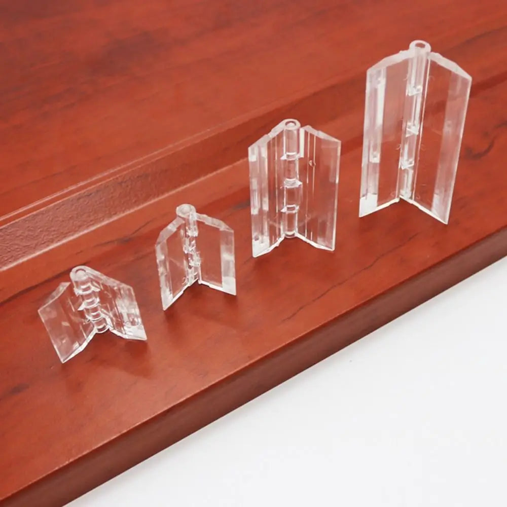 Clear Acrylic Folding Hinges 270° | 10 Pcs DIY Cabinet Hardware