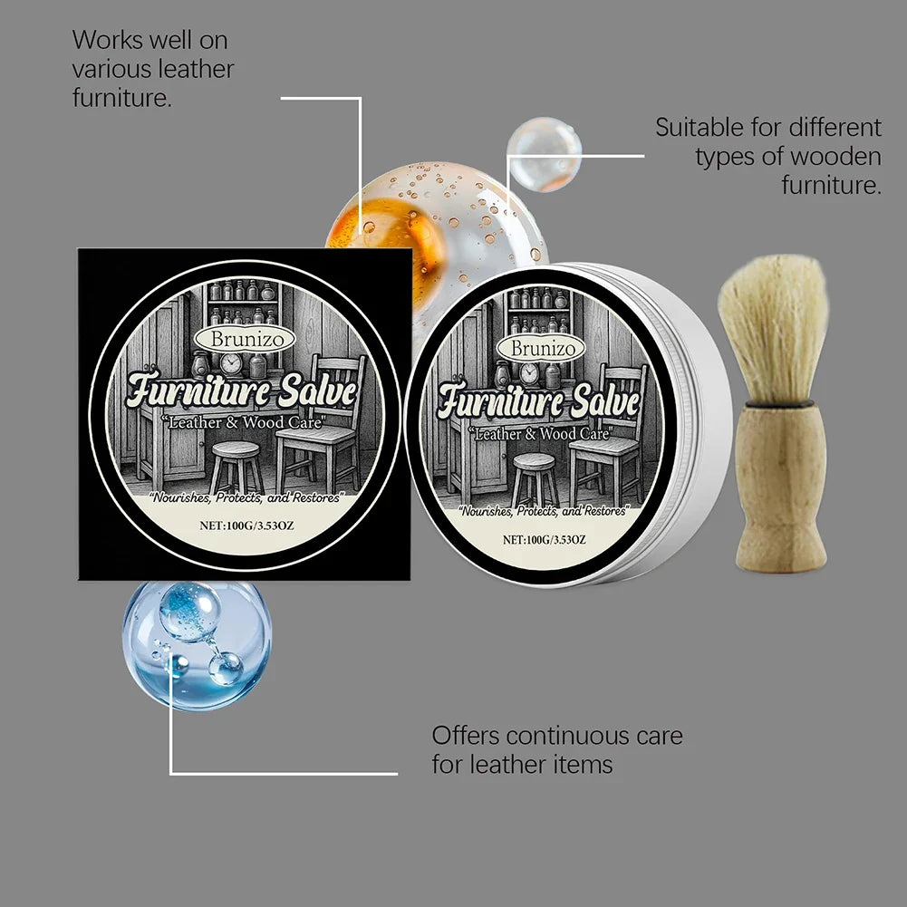 Beeswax Leather Conditioner & Wood Scratch Repair Cream
