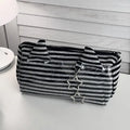 Striped Devil Horn Pencil Case – Large Capacity Pouch Set of 2