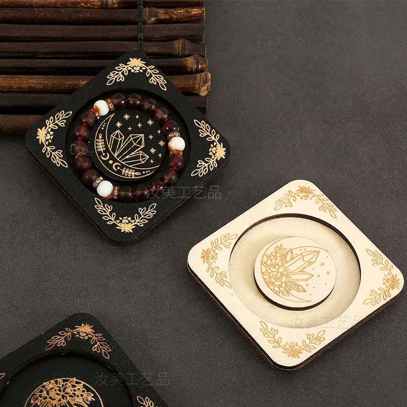 Wooden Beaded Tray Decoration Creative American Decorative Jewelry