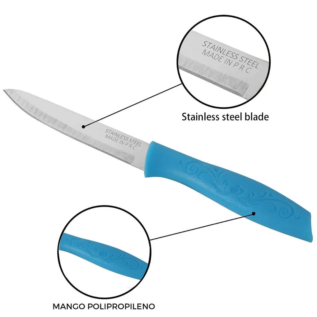 3-Piece Portable Fruit Knife Set – Sharp Stainless Kitchen Knives