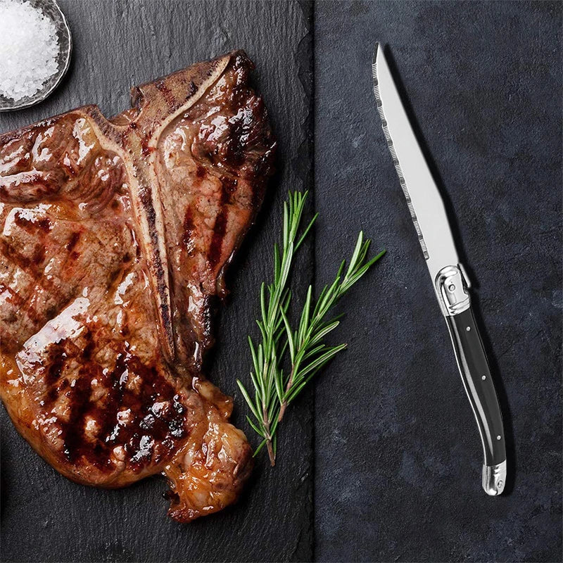 Laguiole Stainless Steel Cutlery Set – Knives, Forks & Spoons