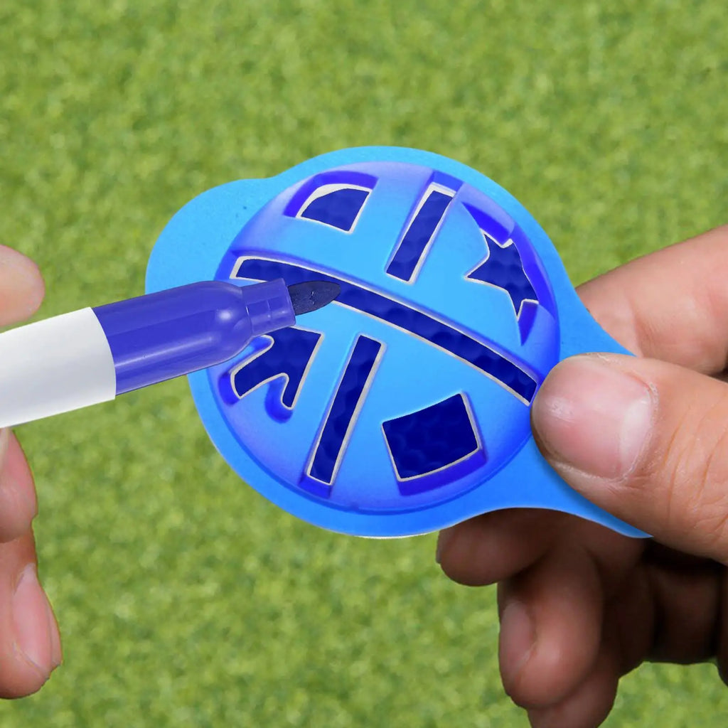Reusable Golf Ball Line Marker Alignment Stencil Template Training