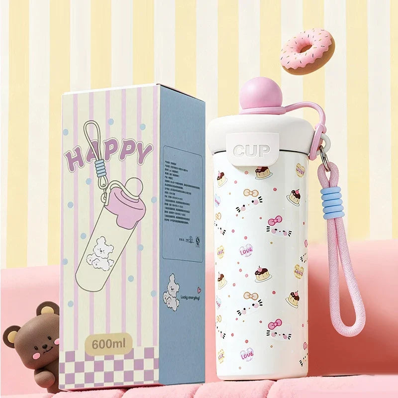 Cartoon Insulated Water Bottle – 316 Stainless Steel Vacuum Cup
