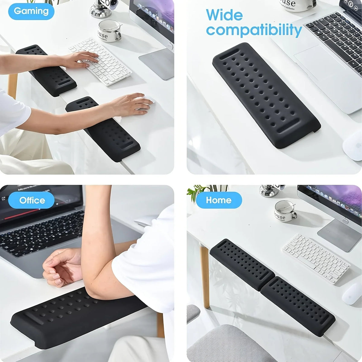 Shaped Desk Pad Non-slip Foam Base Ergonomic Wrist Forearm Support