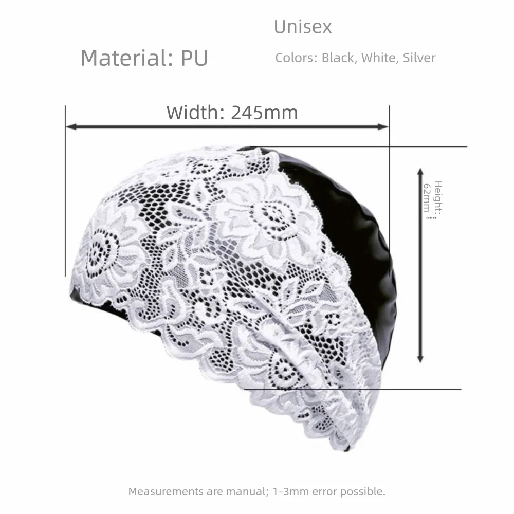 Lace Swim Cap for Women – Waterproof Long Hair Swimming Cap