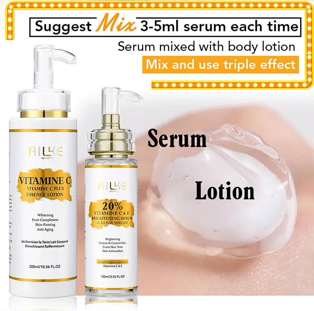 AILKE Vitamin C Brightening Body Lotion | Hyaluronic Acid