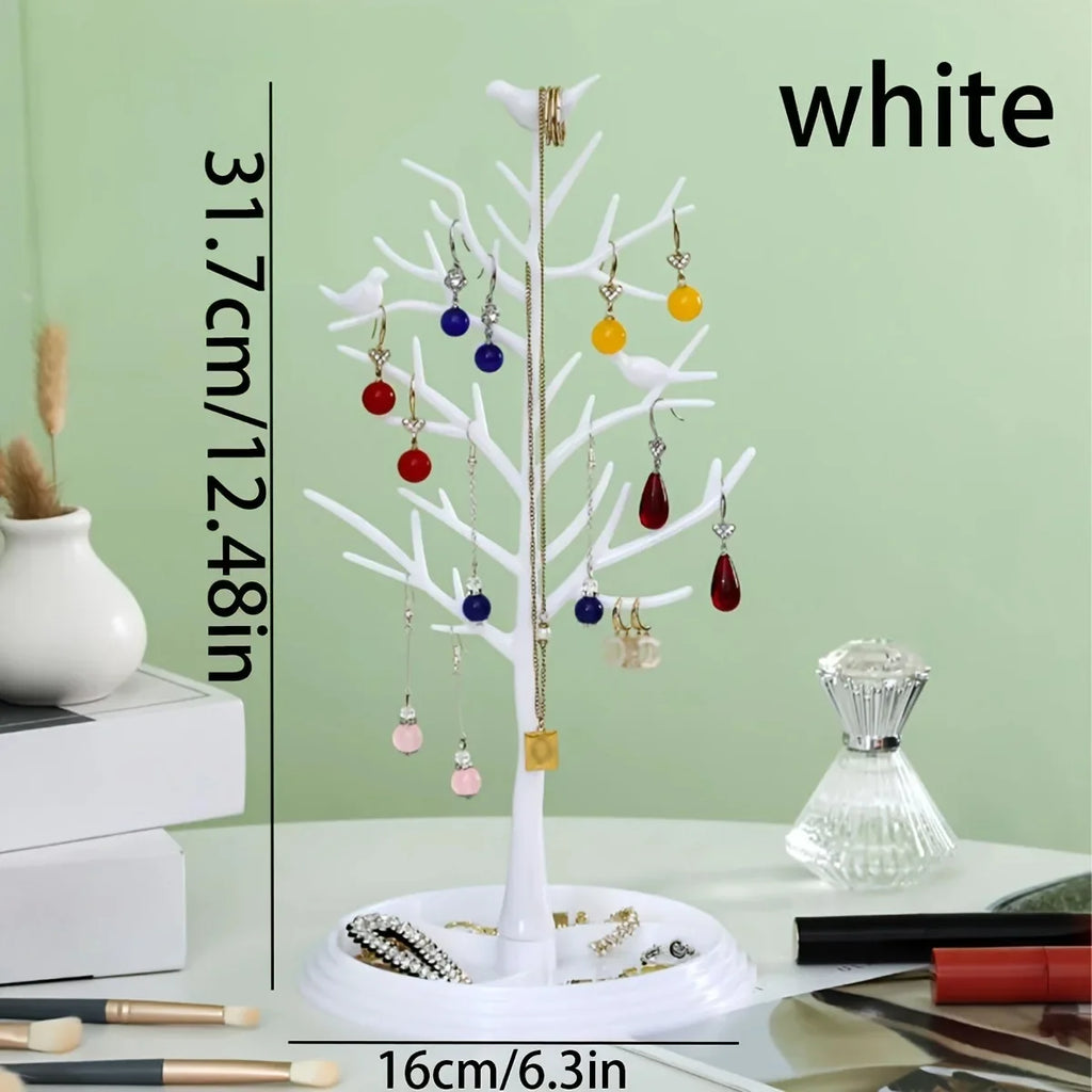 Tree Shaped Jewelry Display Stand Tray Earrings Necklaces Rings