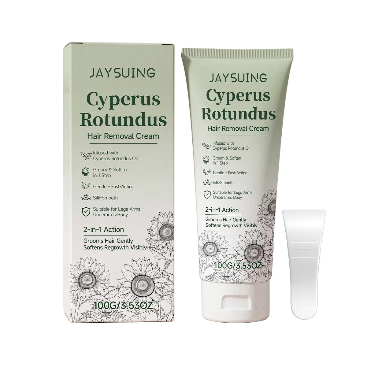 Cyperus Rotundus Hair Removal Cream – Gentle Depilatory 100g
