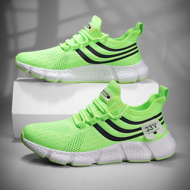 AZGB Casual Platform Sneakers – Breathable Mesh Lace-Up Shoes