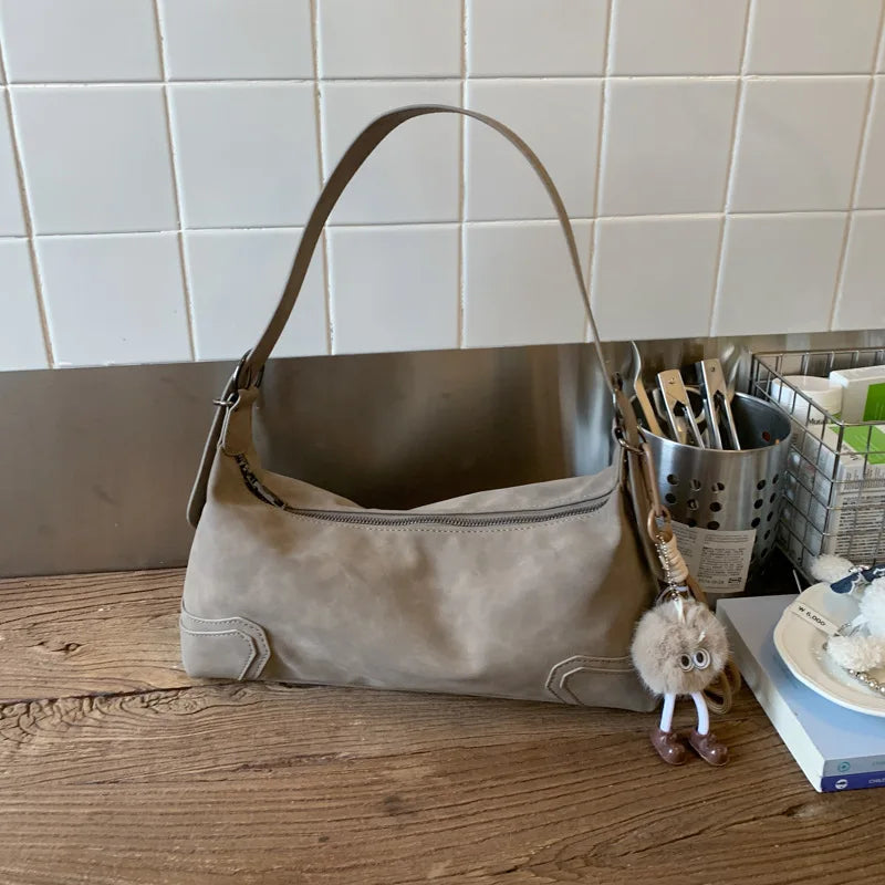 JPXB Vintage Faux Suede Underarm Shoulder Bag | Women's