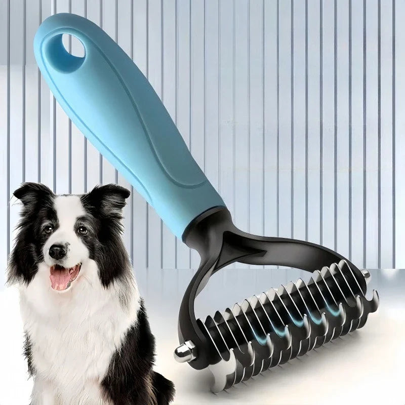 Dual Sided Stainless Steel Pet Grooming Comb Smooth Fur Tidying Tool