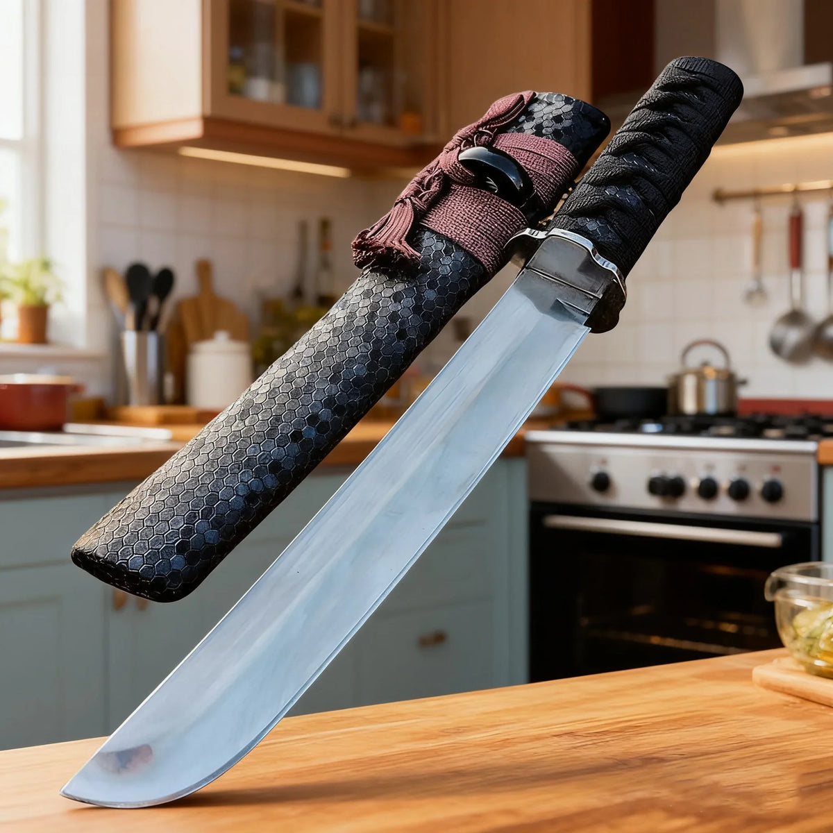 High-Carbon Steel Butcher's Meat Cutting Knife – 21.5cm