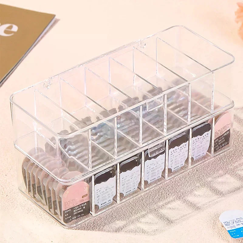 Dustproof Contacts Storage Box Transparent Cover Disposable Contact