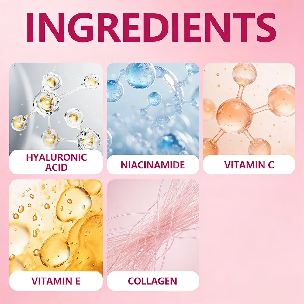 5-in-1 Hyaluronic Acid Face Serum Infused Vitamin C E Collagen