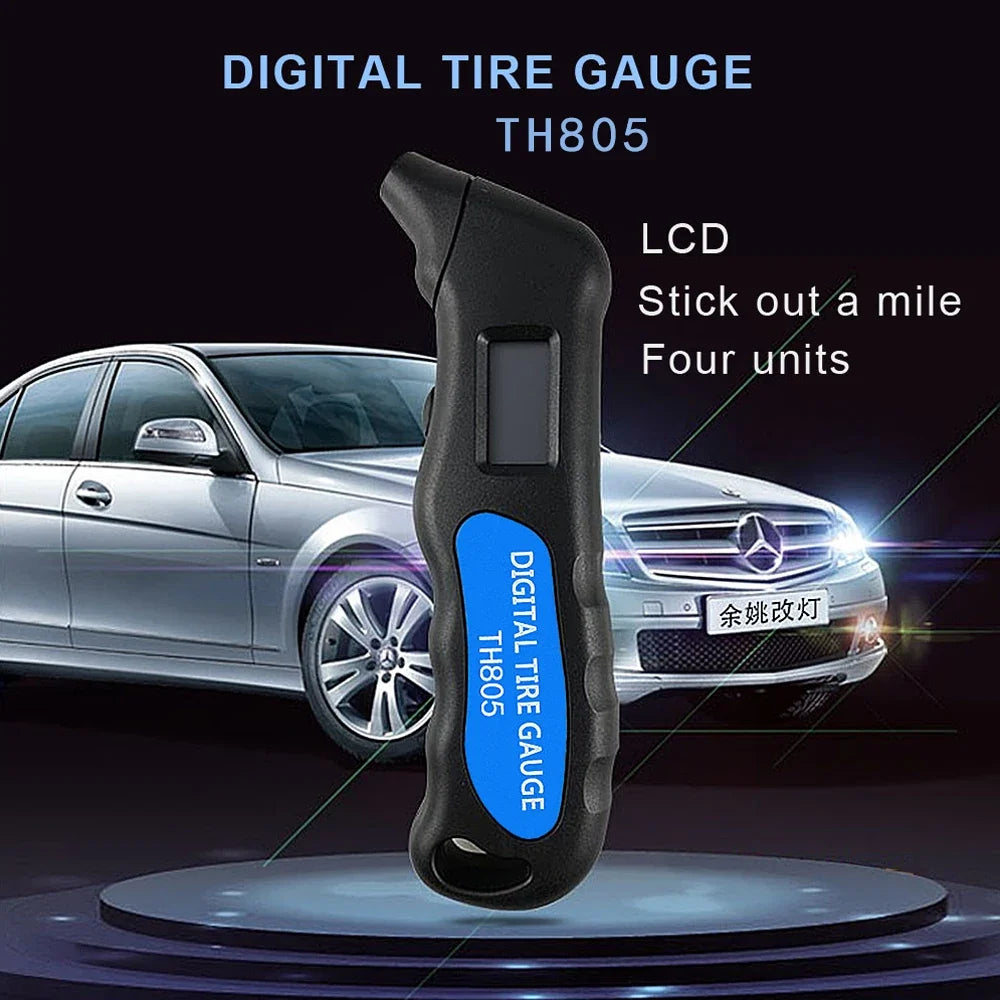 Digital Tire Pressure Gauge TH805 – 150 PSI LCD, Car Bike Truck