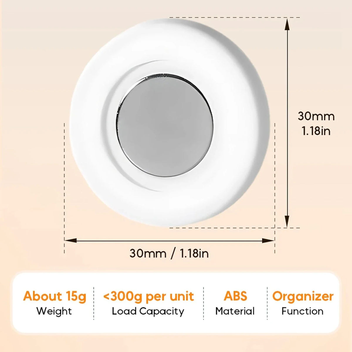 Round Magnetic Wall Hooks – Fridge & Home Organizer Holder