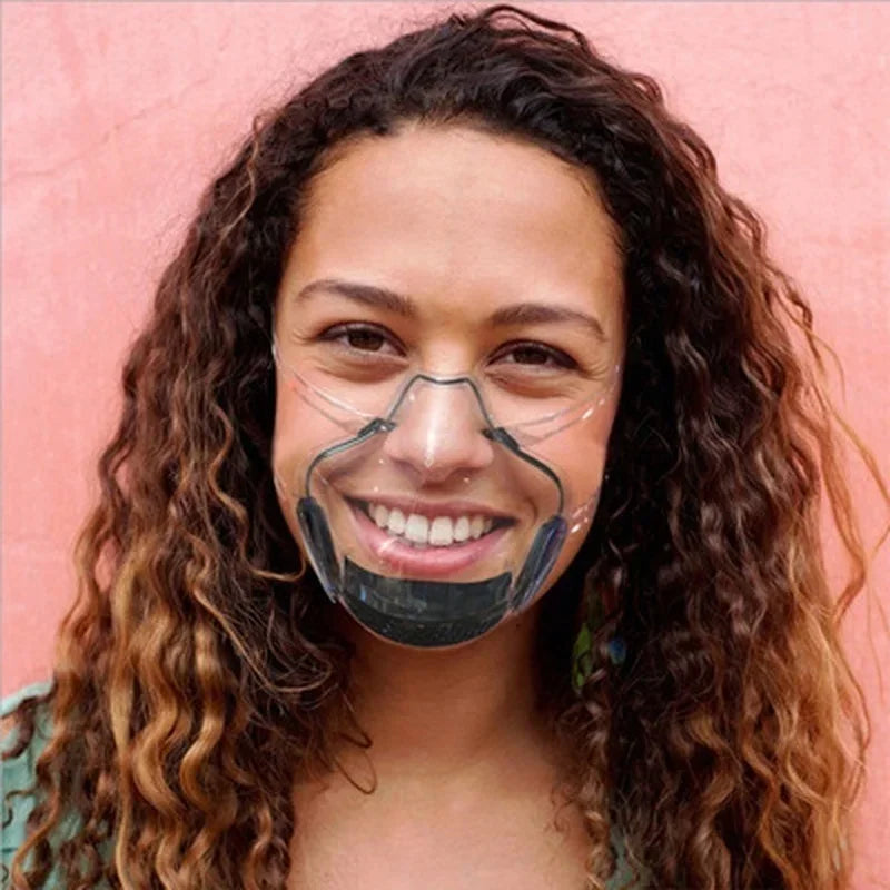 Transparent Face Shield Mask – Anti-Fog Dustproof Mouth Cover