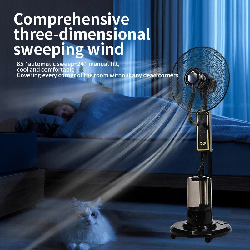 4L Misting Spray Fan 75W – Water-Cooled Tower Fan for Home