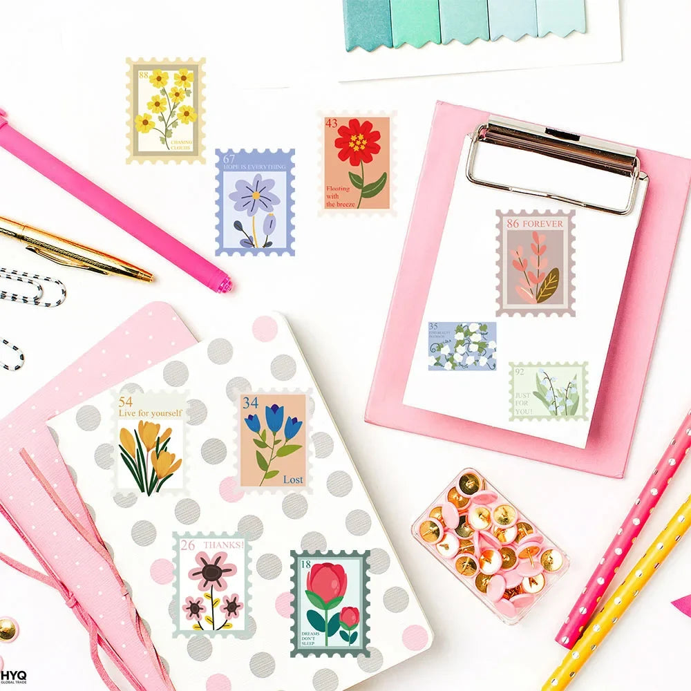500 Pegatinas Rollo Y2K Harajuku Flores Dibujos Animados DIY