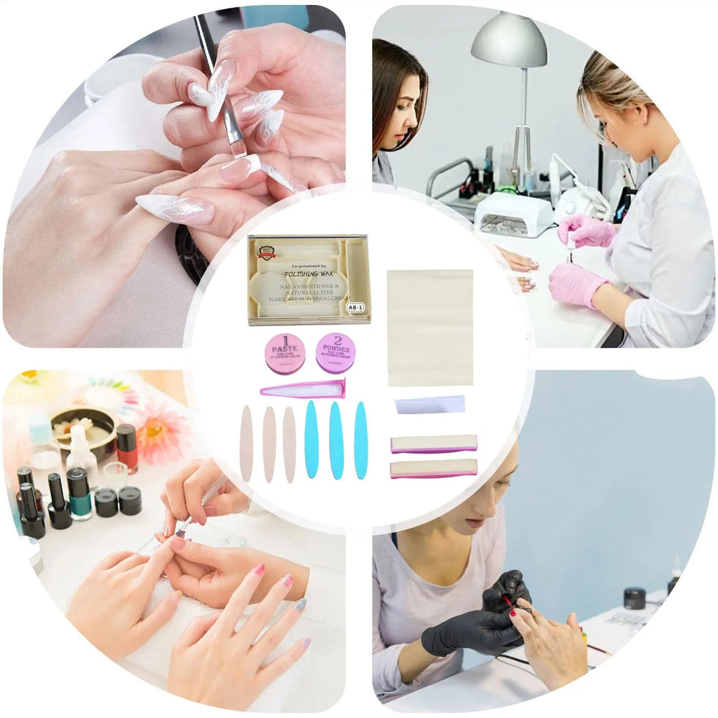 Natural Nail Buffer & Manicure Kit – Home Salon Set for Women