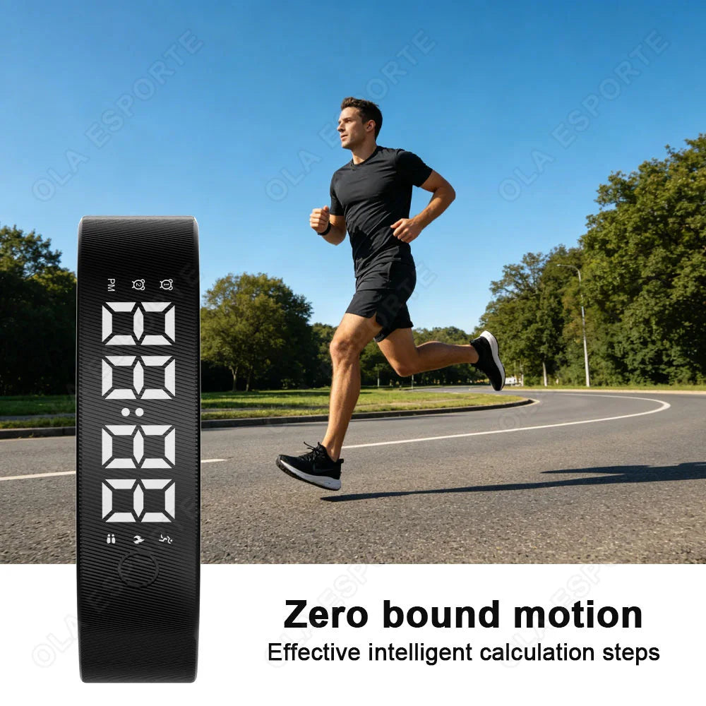 LED Digital Alarm Clock Watch Adjustable Snooze-proof Bracelet