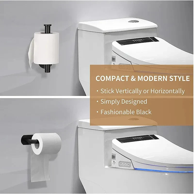 Adhesive Toilet Roll Holder | 304 Stainless Steel, No Drill