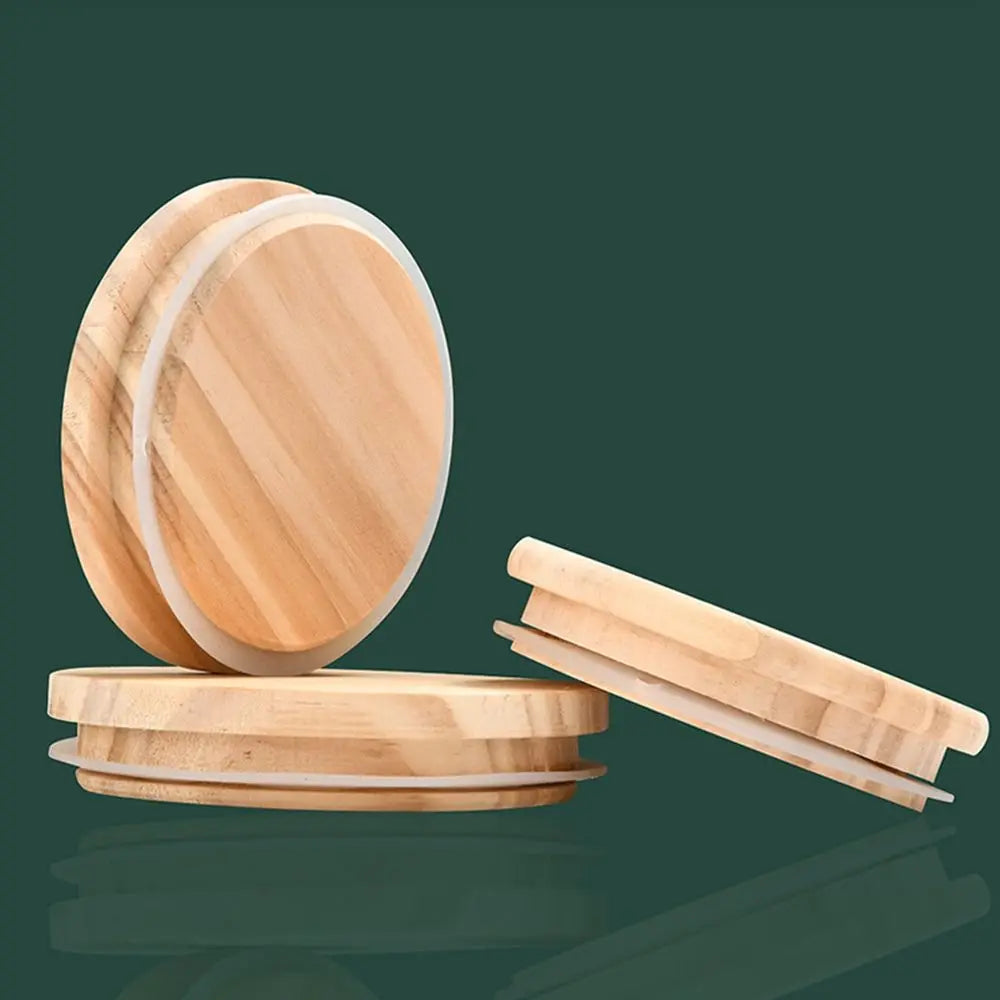 Bamboo Wood Cup Lid with Silicone Ring | Tea Set Cover