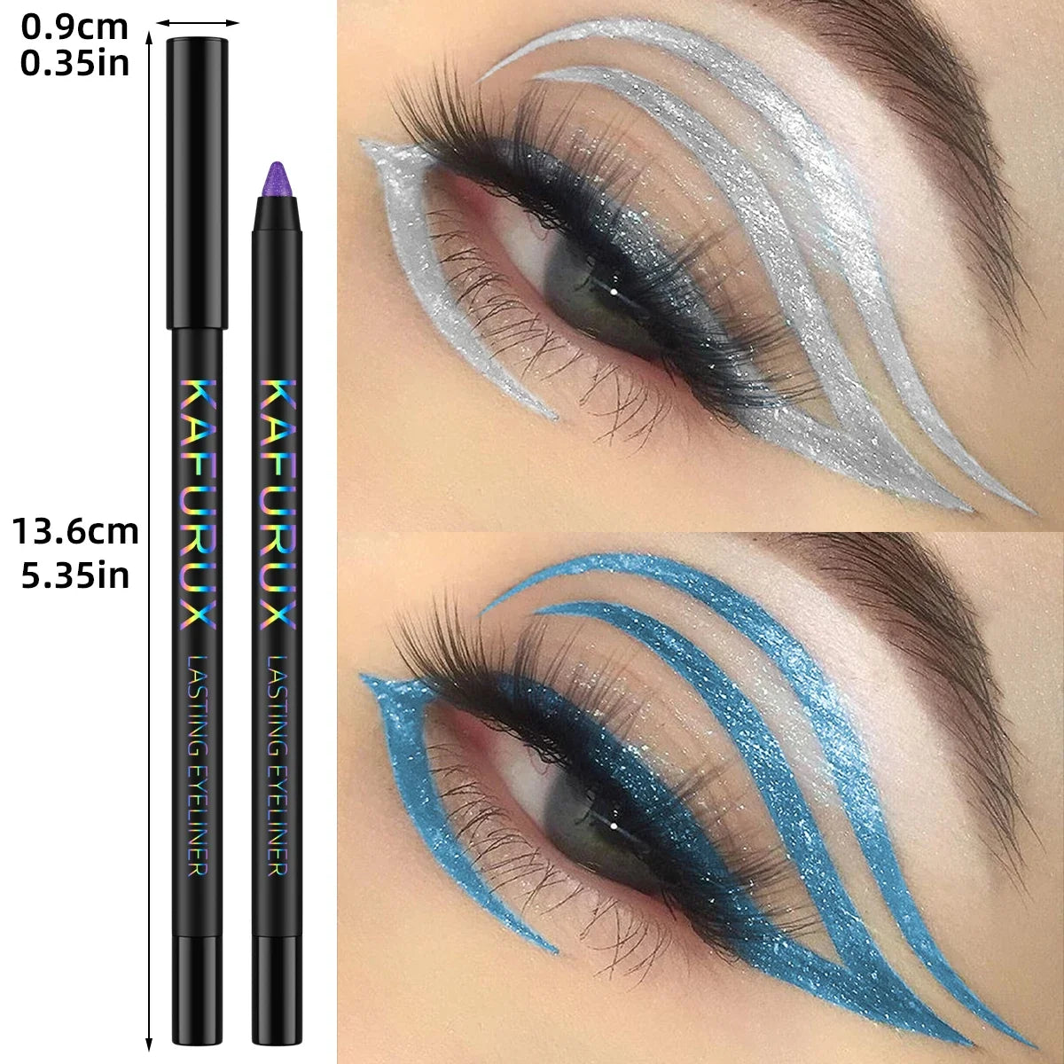 FUNPARK Glitter Metallic Eyeliner Pen – Waterproof, 10 Colors