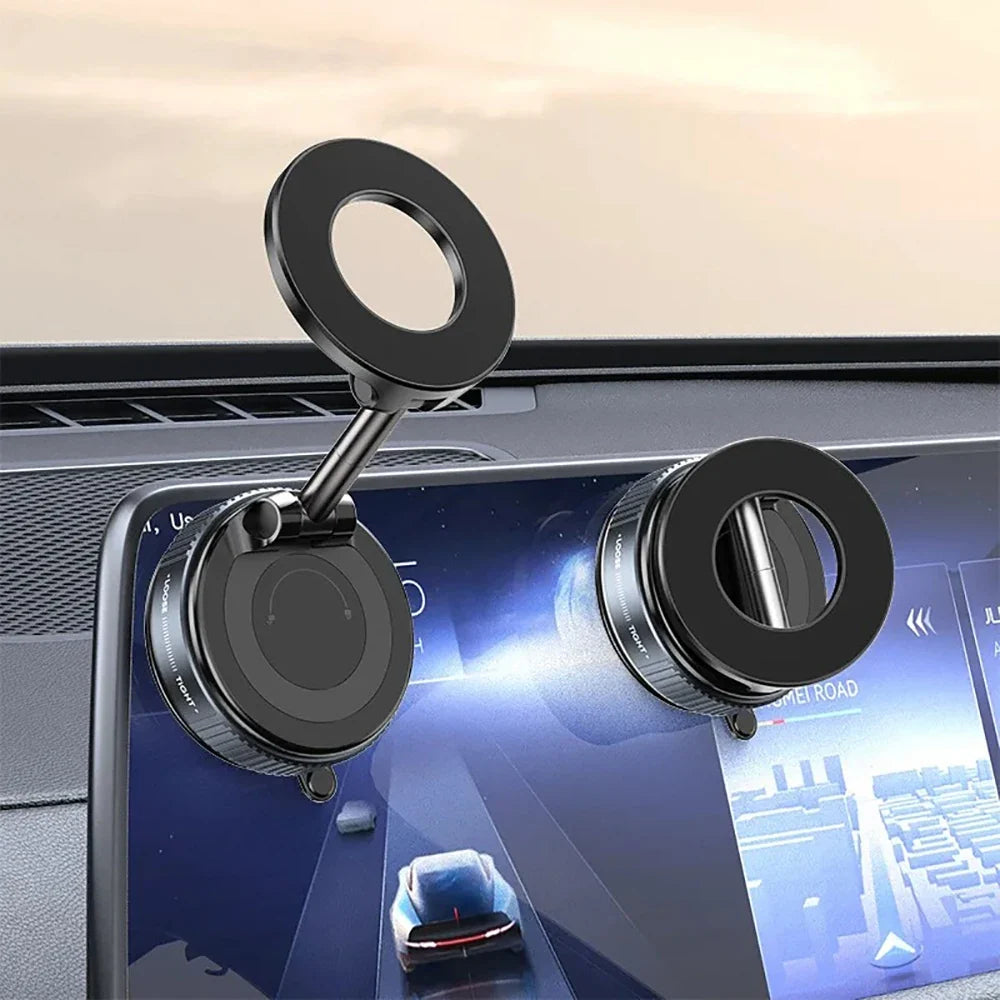 Magnetic Car Phone Mount | MagSafe 360° Vacuum Suction Holder