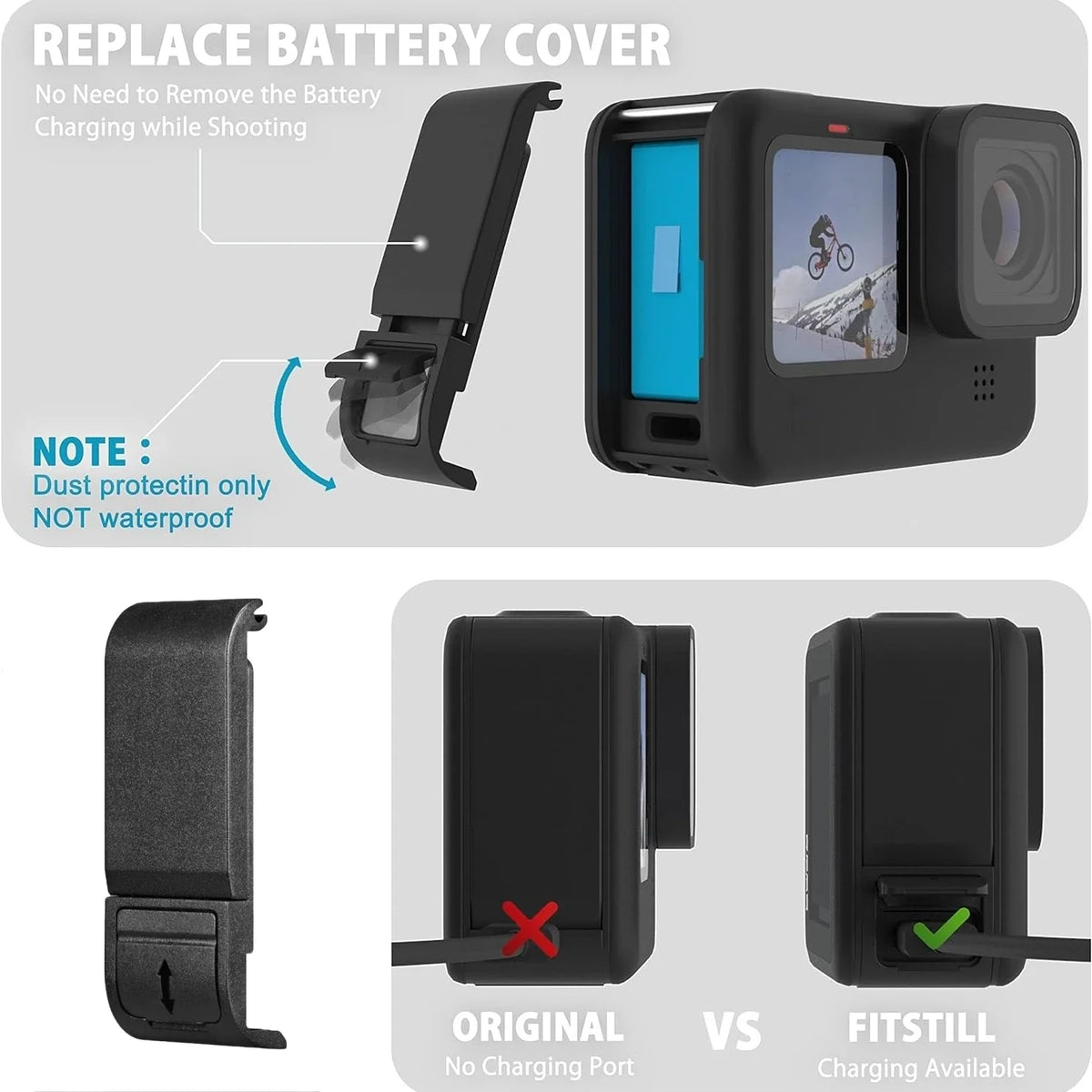 Silicone Case & Screen Protector for GoPro Hero 9 10 11 12