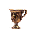 Miniature Brass Teacup Keychain Pendant | Antique Copper Decor