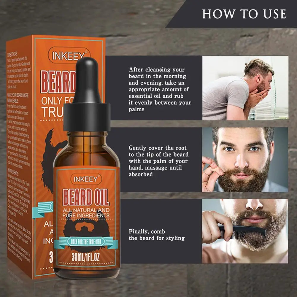 Eelhoe Beard Growth Oil Serum 30ml – Thicken & Soften Beard