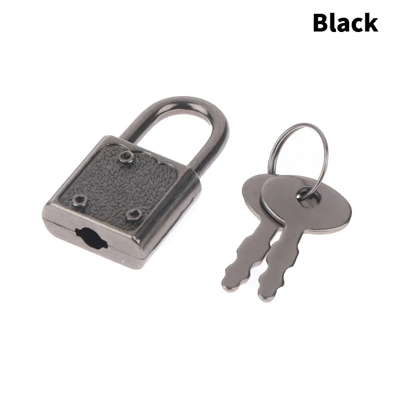 6Colors Rectangle Padlocks Mini Luggage Hardware Locks Key Lock