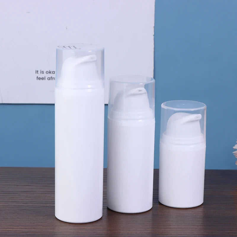 Airless Pump Travel Bottles 15ml 30ml 50ml – Refillable Lotion