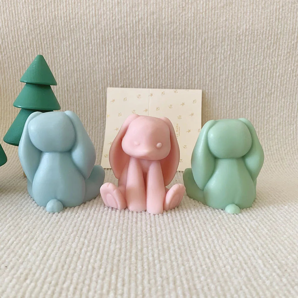 3D Rabbit Silicone Mold – Bunny Candle, Soap & Resin Mould