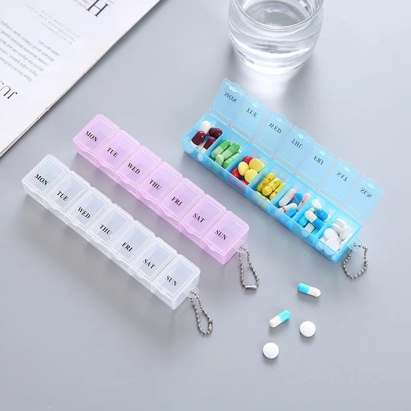 7 Days Pill Medicine Box Weekly Tablet Holder Storage Organizer