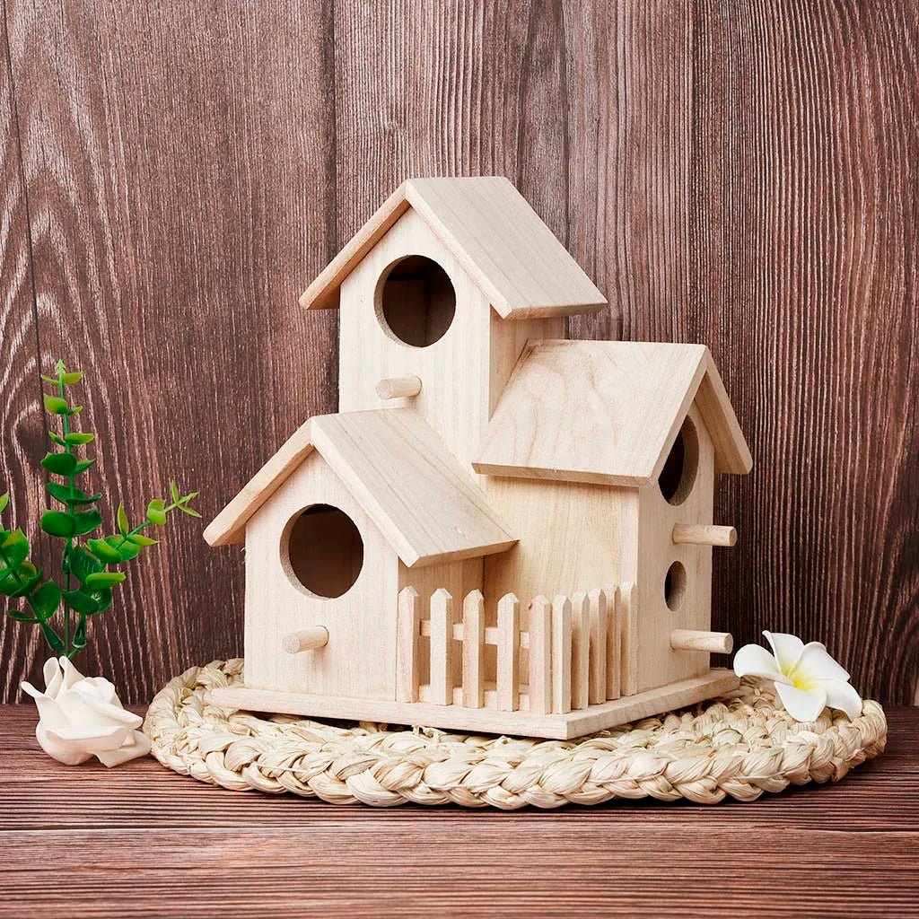 Wooden Hanging Birdhouse | Outdoor Garden Bird Nest Box