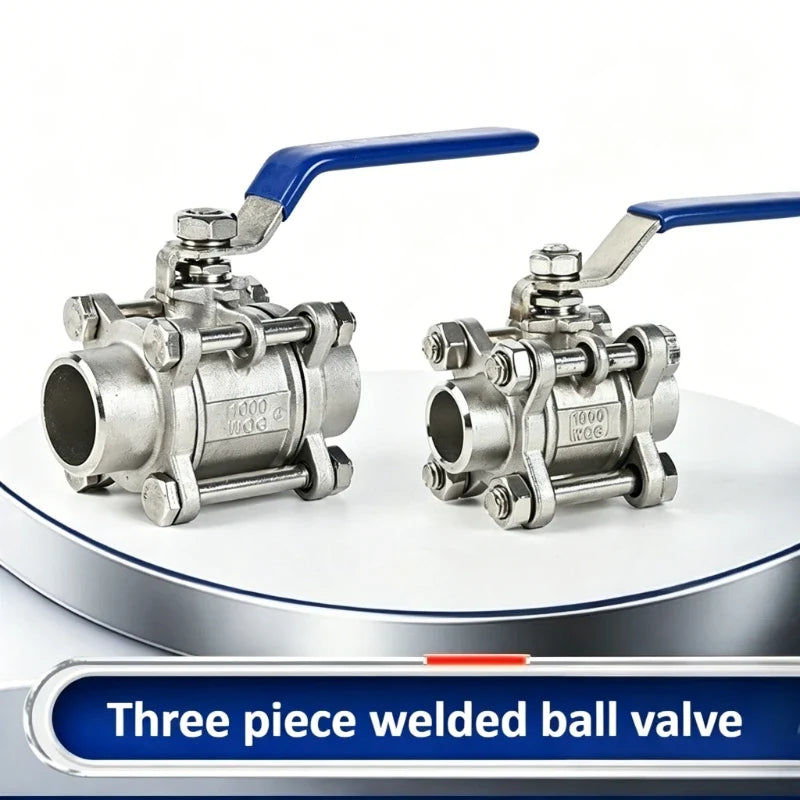 Stainless Steel BSP Three-Piece Ball Valve 1/2"–2" DN15–50