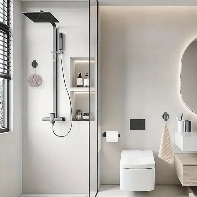 3-Piece Stainless Steel Bathroom Hardware Set – Towel & Tissue Holder